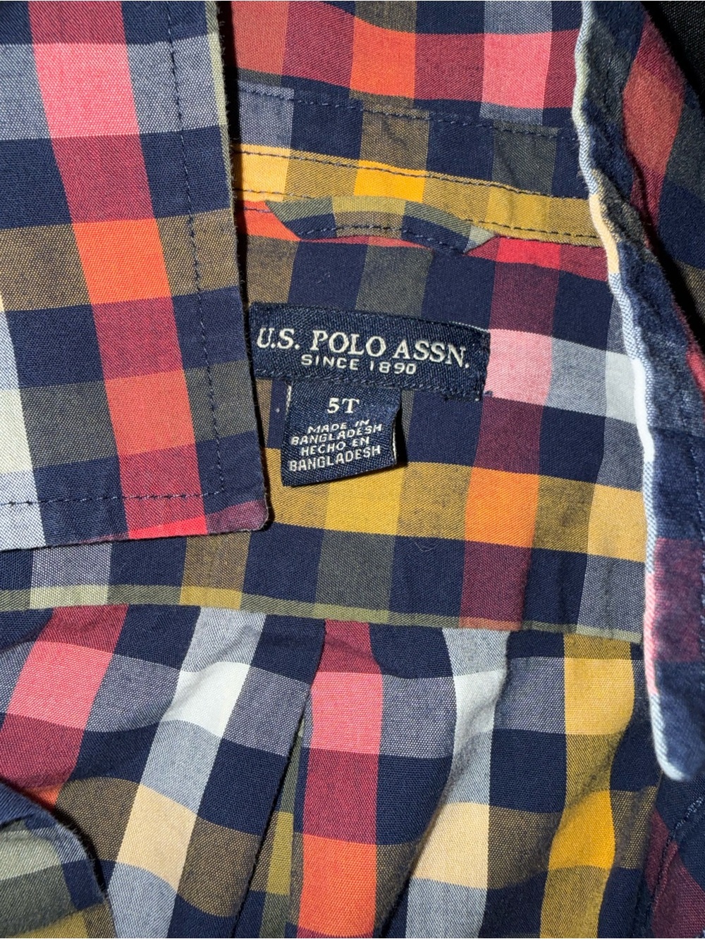 U.S. Polo Assn. Kids Multi-Color Plaid Button-Up Shirt Jacket - Picture 3 of 4